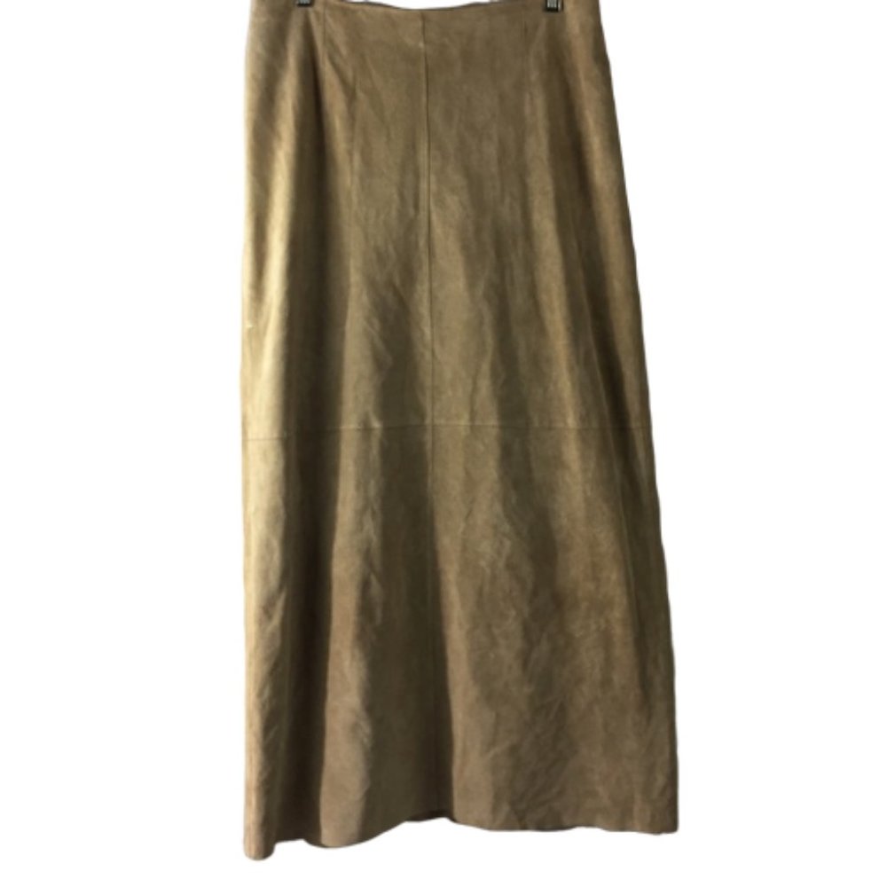 Siena Studio suede maxi skirt lined size 8